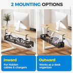 Extra Large Under Desk Cable Management, Cinati 25" Wire Organizers No Drill - Image 6