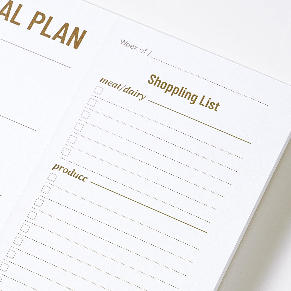 Weekly Meal Planner - Undated Magnetic Notepads with Grocery List, 7" x 9" | 52 Weeks, Meal Planning Pad for Refrigerator Door with Tear-Off Shopping List, Food/Menu Organizer Notepad