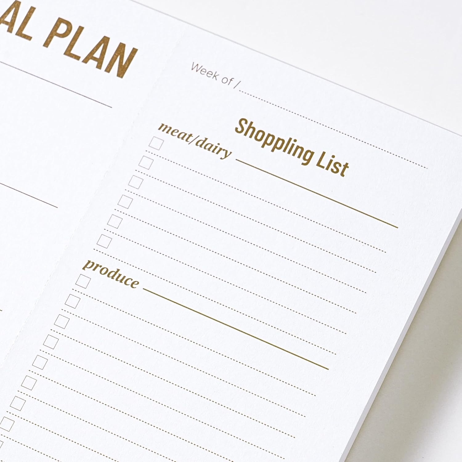 Weekly Meal Planner - Undated Magnetic Notepads with Grocery List, 7" x 9" | 52 Weeks, Meal Planning Pad for Refrigerator Door with Tear-Off Shopping List, Food/Menu Organizer Notepad