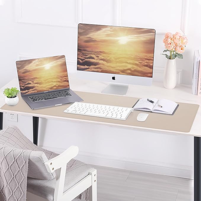 Leather Desk pad Protector, Large Desk mat - Image 5