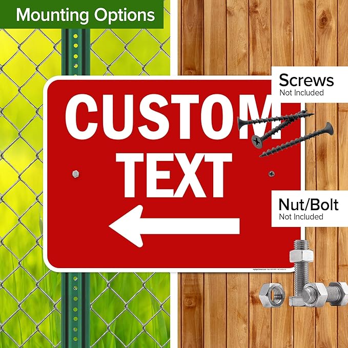 Custom Arrow, Custom Directional Sign, Left Arrow, 18x24 Inches, Rust Free .063 - Image 5