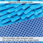 SITHON 4 Pieces Magnetic Microfiber Shag Whiteboard Eraser, Washable Microfiber - Image 3