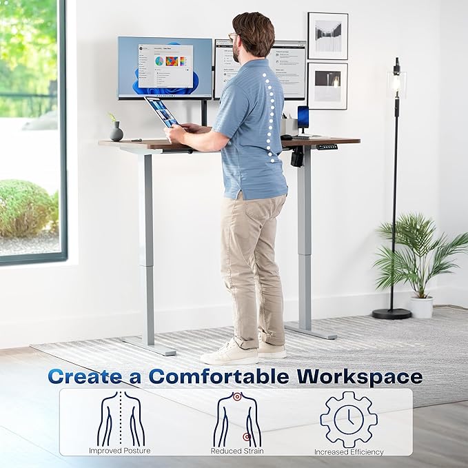 VIVO Electric 55 x 28 in Standing Desk, Memory Height Adjustment, 1B Series - Image 4