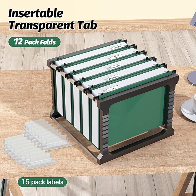 Plastic Hanging File Folders, Letter Size, Reinforced Hang Folders, Standard - Image 6