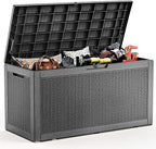 EasyUp 120 Gallon Deck Boxes Waterproof, Outdoor Large Storage Boxes by EASYUP