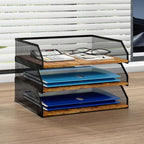 Natwind 3-Tier Stackable Paper Tray, Metal Mesh Desktop Organizer, Paper Sorter by Natwind