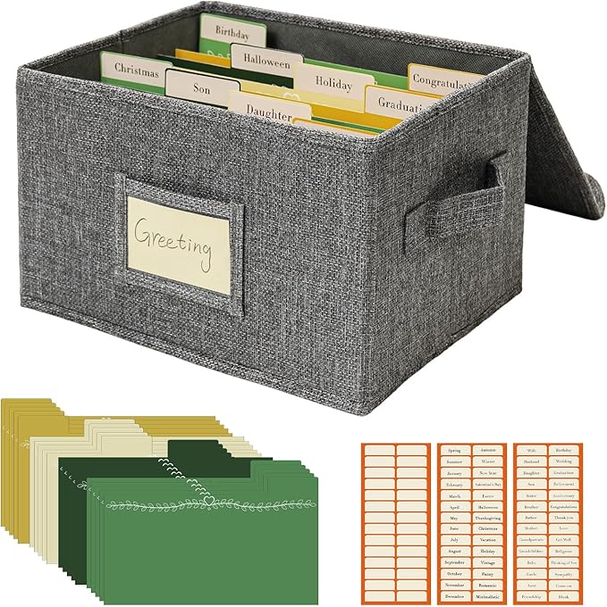 Vienrose Greeting Card Organizer Storage Box by Vienrose