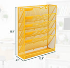 EASEPRES 6 Tier Mesh Hanging Wall File Organizer, Desk Vertical Mail Paper - Image 2