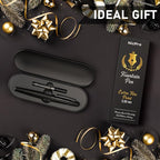 Nicpro Fountain Pen Set with Box, Classic Black Fancy Pen with Converter - Image 9