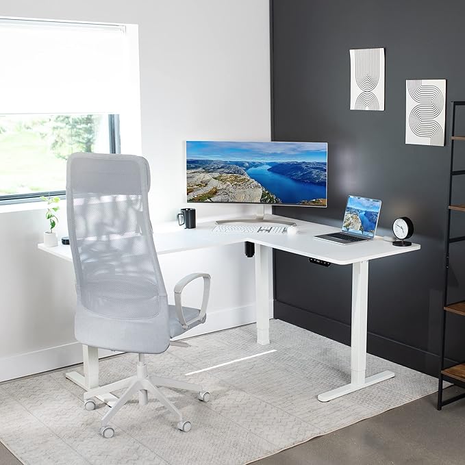 VIVO Electric Corner 63 x 55 inch L-Shaped Standing Desk, Memory Height - Image 7