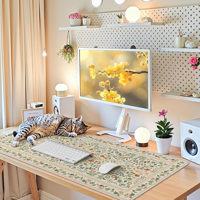 iCasso Desk Mat for Keyboard and Mouse, Large Mouse Pad, Desk Pad Mat, - Image 6