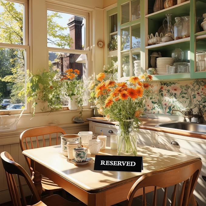 14 Pcs Reserved Table Signs, Reserved Table Signs Acrylic Reserved Table Tent - Image 5