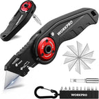 WORKPRO Folding Utility Knife, 2-in-1 Multitool Knife by WORKPRO