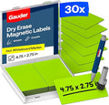 GAUDER Magnetic Dry Erase Labels | 30x Magnetic Labels | 30x Dry Erase Magnets by GAUDER