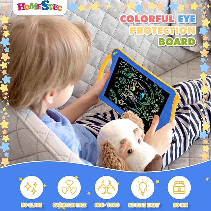 HOMESTEC Astrodraw Drawing Pad Toys, Colorful LCD Writing Tablet - Image 7