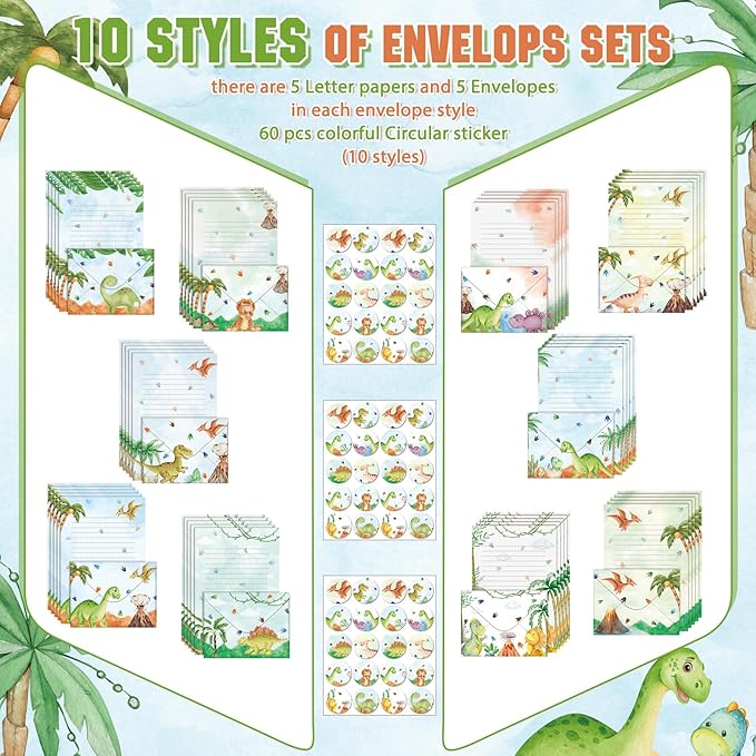 TaoBary 160 Pcs Stationery Paper Set 50 Double Sided Stationery Papers - Image 3