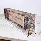 Floral Acrylic Name Block for Desk, Womens Personalized Desk Name Plate - Image 3
