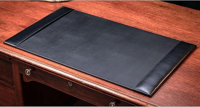 Dacasso Black 30" x 18" Desk Pad/Desk Mat/Desk Protector, Bonded Leather - Image 9
