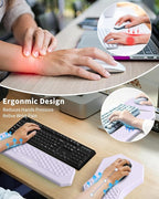 Ergonomic Mouse Pad and Keyboard Wrist Rest Support Set, Massage Design Mousepad - Image 2