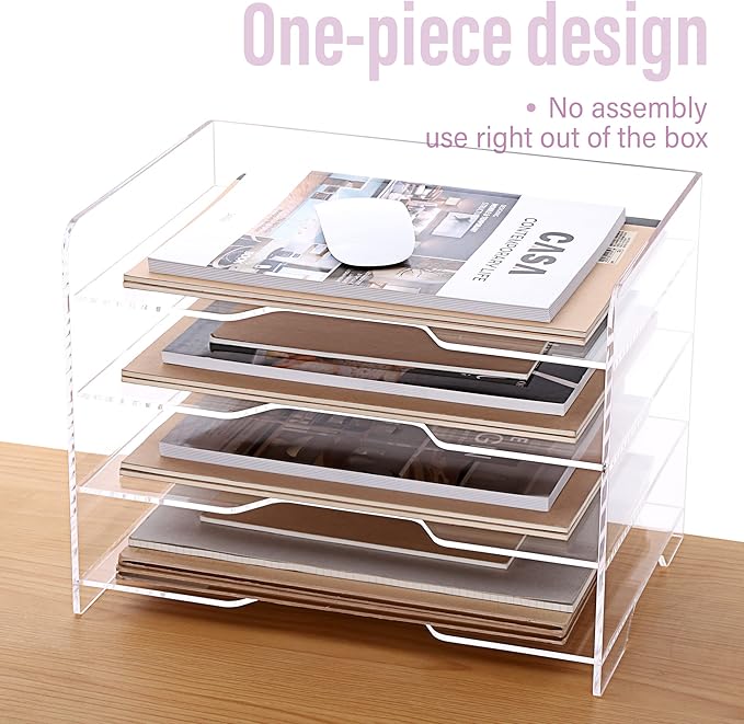 SANRUI Acrylic Paper Organizer Letter Tray - Image 5