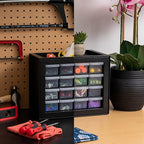 IRIS USA Small Plastic Drawer Organizer, Stackable Teacher Toolbox Crayon Small - Image 11