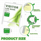 1 Pack Visitor Badges with Carbon Copy Visitor Stickers Letter Size Visitor Log - Image 2
