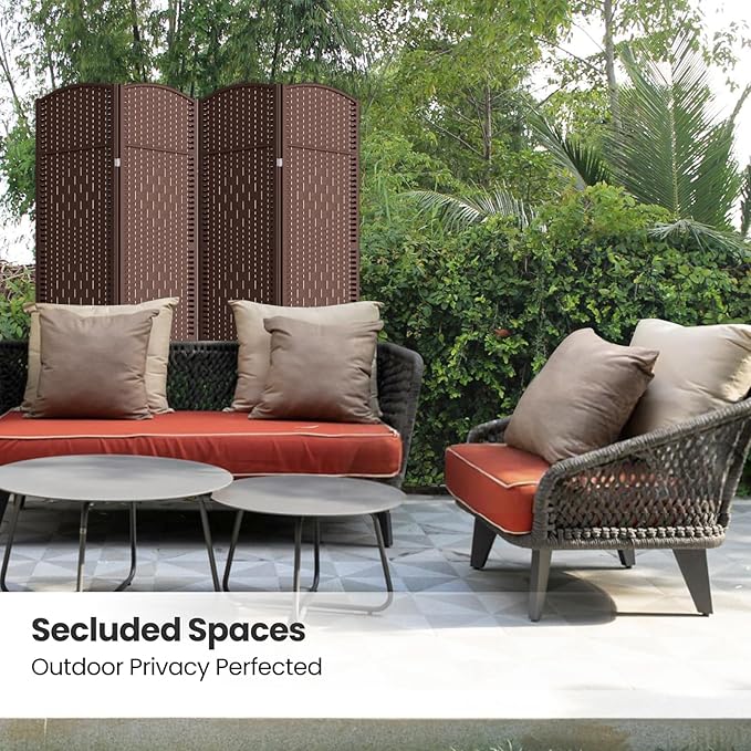 Cocosica 4 Panel Room Divider, 6Ft Folding Privacy Screen, Tall - Image 5