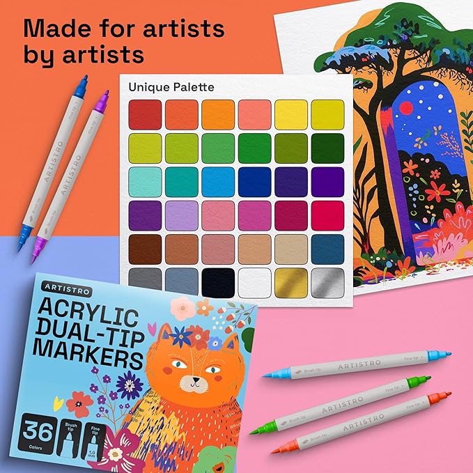 ARTISTRO 36 Acrylic Paint Markers - Image 8