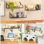 threehio 3 pack garage wall shelving, heavy duty, package contents