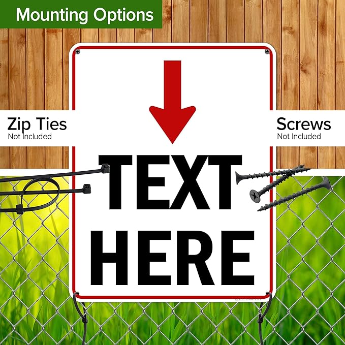 Custom Arrow, Custom Directional Sign, Arrow Down Sign, 24x30 Inches, 55 mil - Image 5