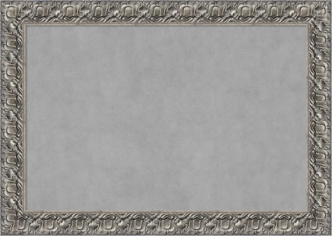 Amanti Art Silver Framed Magnetic Board 30x42 Large Vision Board by AmantiArt