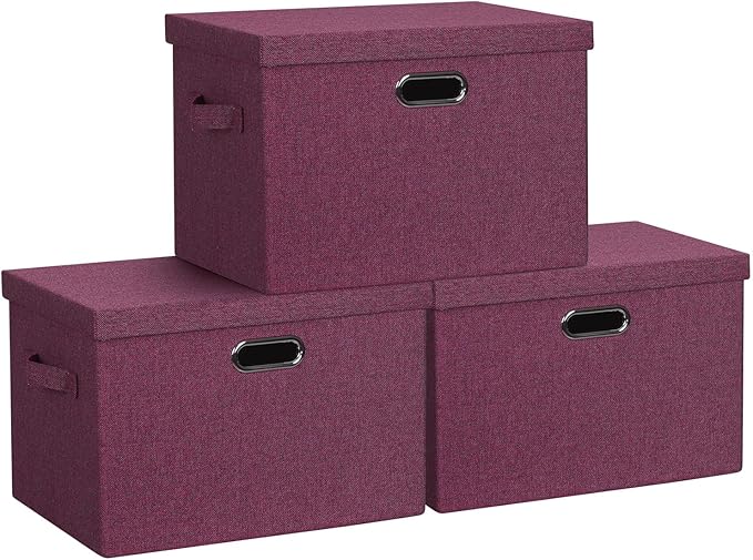Graciadeco Large 17" 36 Quart Collapsible Stackable Storage Bins by GraciadecoStorage