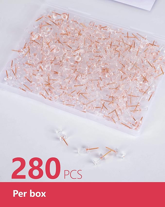 PAPERPAL 280 Rose Gold Push Pins - Image 3