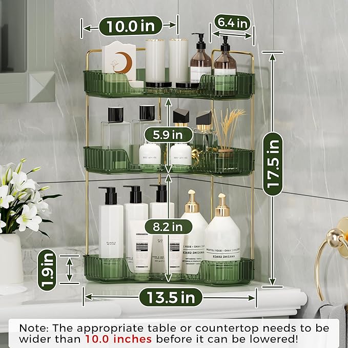 YCIA&DONE Corner Bathroom Counter Organizer, Makeup Organizer - Image 6