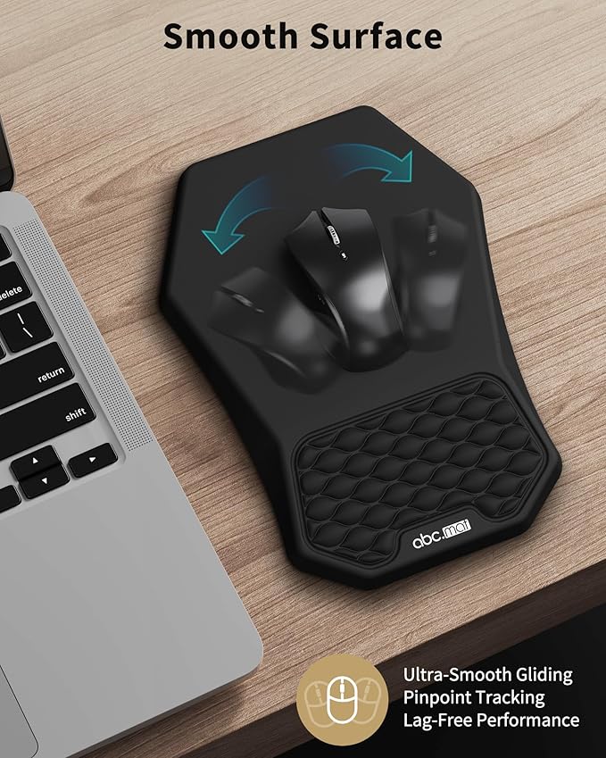 Ergonomic Mouse Pad and Keyboard Wrist Rest Support Set, Massage Design Mousepad - Image 4