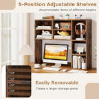 Tangkula Desktop Bookshelf, 3-Tier Desk Display Rack Organizer - Image 7
