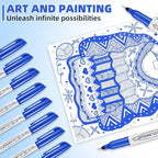 Blue Ultra Fine Point Permanent Markers, 18 Pack, 0.4 mm, Precision Extra Fine - Image 7