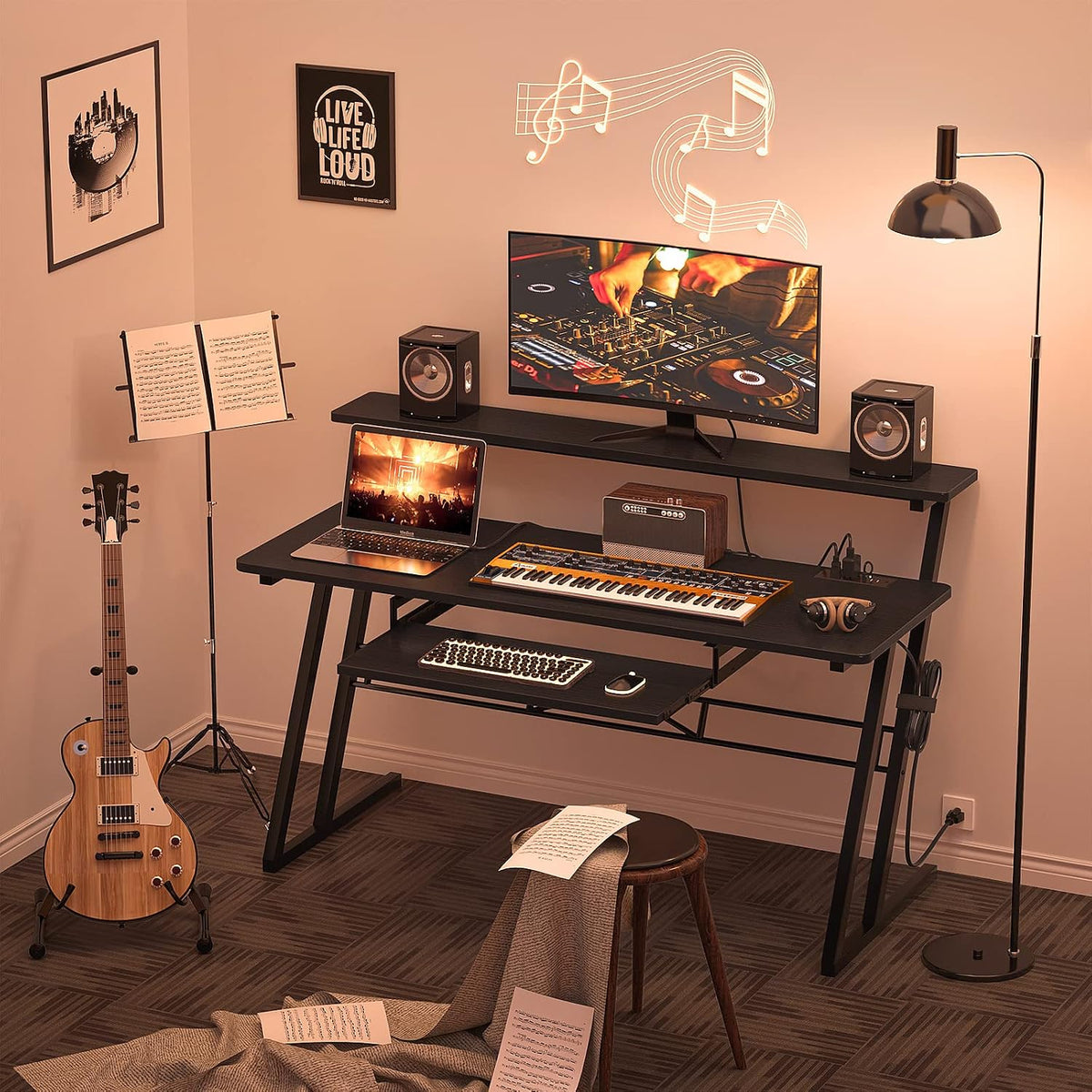 Armocity Music Studio Desk Production Workstation - Recording Studio Desk