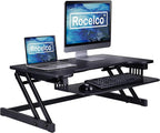 Rocelco 37.5" Deluxe Height Adjustable Standing Desk Converter by Rocelco