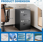 BYNSOE 2 Drawer File Cabinet - Image 3