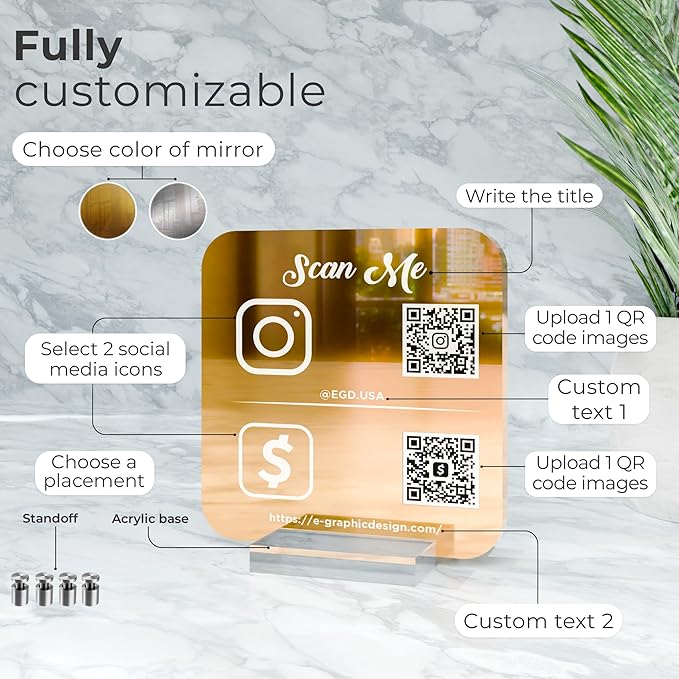 EGD Personalized Social Media QR Code Sign - Image 2