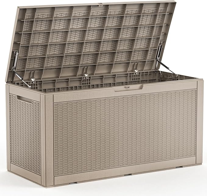 EasyUp 120 Gallon Deck Boxes Waterproof, Outdoor Large Storage Boxes by EASYUP