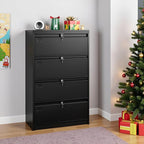 SUXXAN 4 Drawer File Cabinet, Lateral Filing Cabinet - Image 6