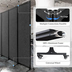 Upgrade Version Room Partition and Divider, Freestanding Rolling Dividers - Image 4
