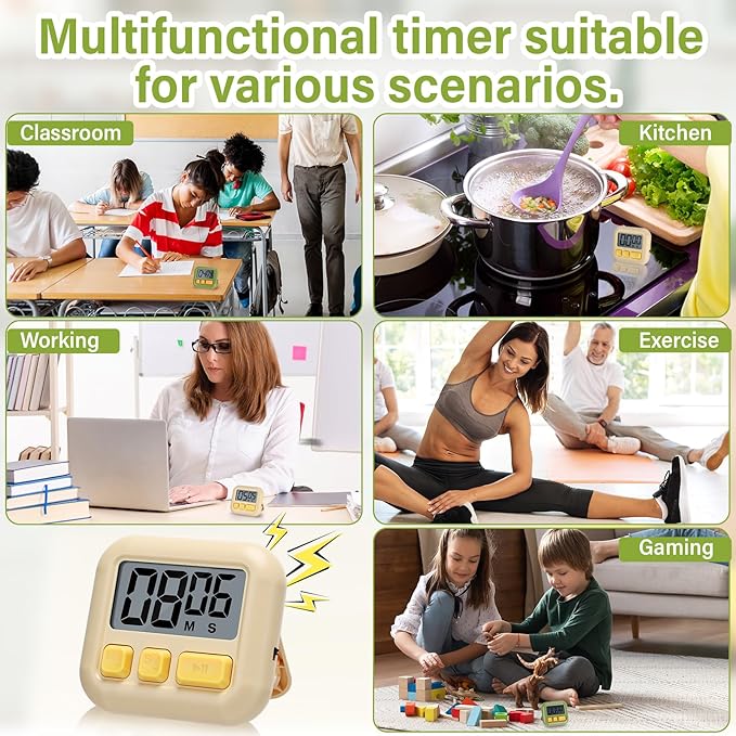 Weewooday 24 Pcs Digital Kitchen Timer Magnetic Timer Bulk On/Off Switch Minute - Image 7