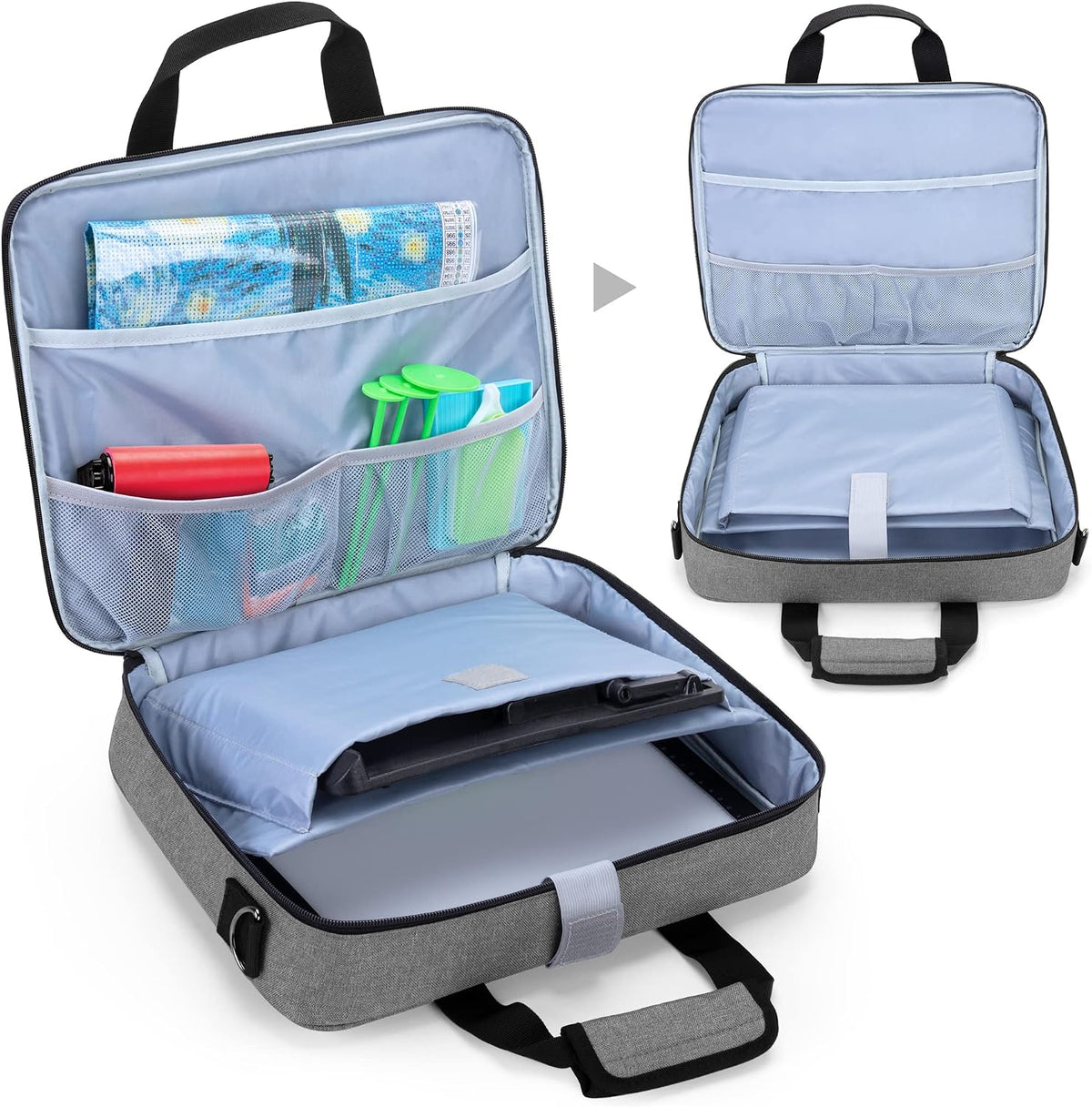 luxja carrying bag for a4 light pad and shown in use