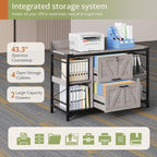 AesthLife 44" File Cabinet for Home Office, Wood Filing Credenza - Image 5