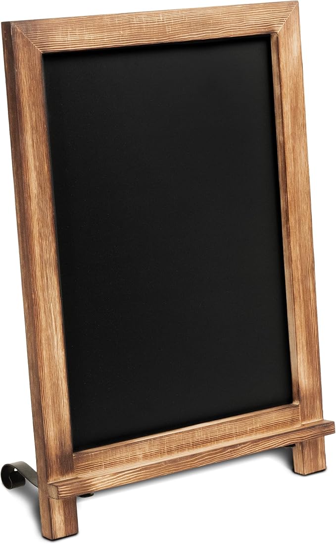 Rustic Torched Tabletop Chalkboard Sign/Hanging Magnetic Wall Chalkboard/Small by HBCYCreations