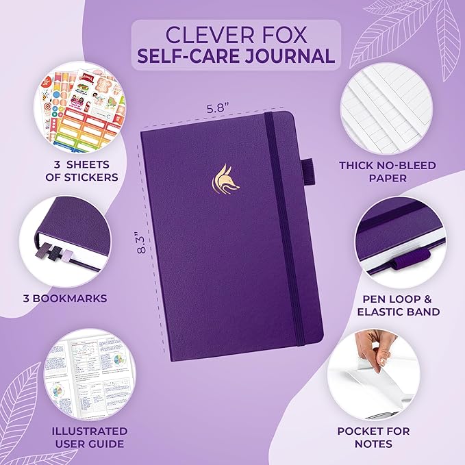 Clever Fox Self-Care Journal – Daily Reflection Notebook – Mental Health & - Image 5