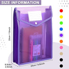10 Pieces Plastic File Folders Envelope Expanding File Wallet Organizer - Image 2